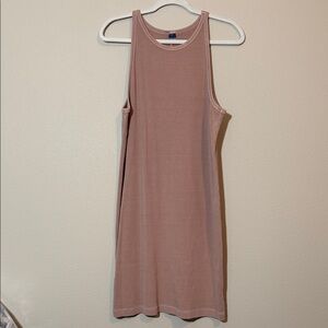 Old Navy Ribbed Tank Top Dress, Tan, size XL, body con, boho